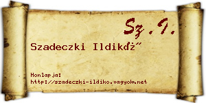 Szadeczki Ildikó névjegykártya