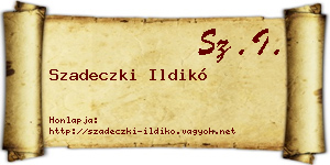 Szadeczki Ildikó névjegykártya