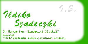 ildiko szadeczki business card